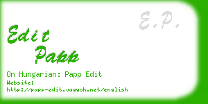 edit papp business card